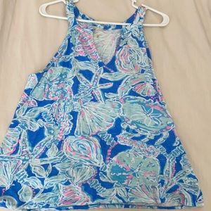 Blue, pink, white Lilly Pulitzer summer top